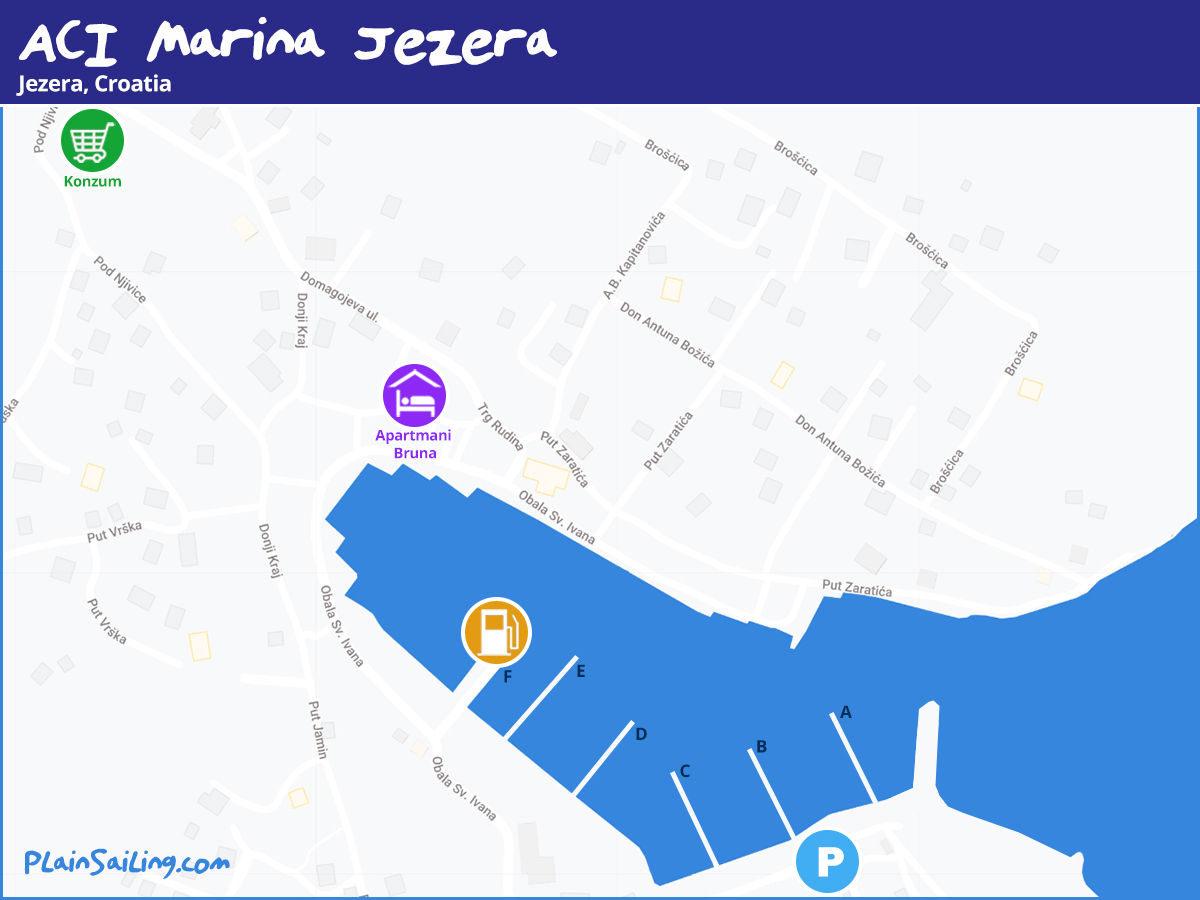 ACI Marina, Jezera