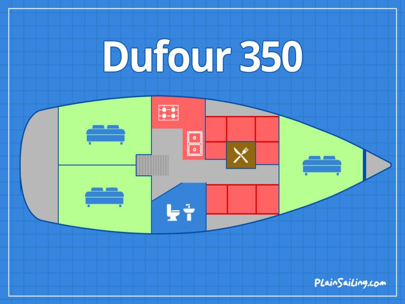 Floor Image of Dufour 350 Grand Large